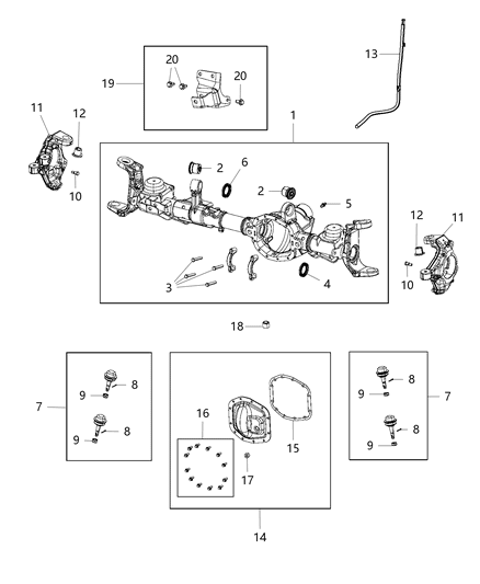 1988 Jeep J20 Bolt Kit Diagram for 68394154AA