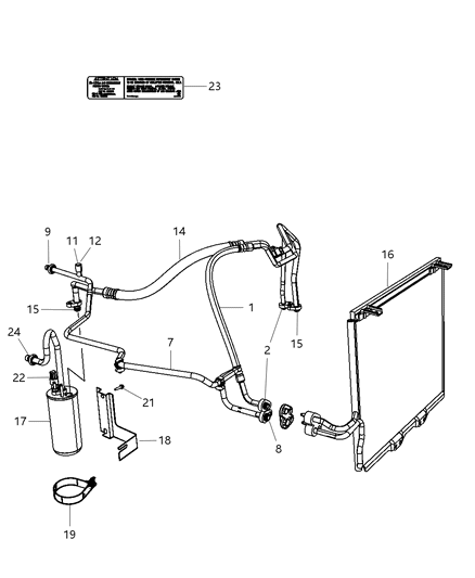 Condenser A/C Diagram for 55037512AB