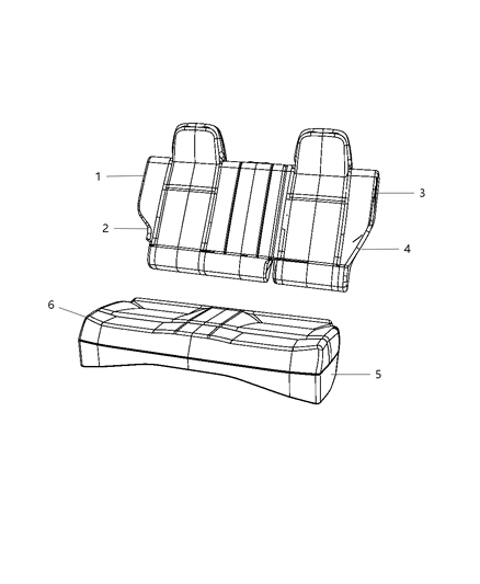 Cover Rear Seat Back Right Diagram for 1UD81DK2AA