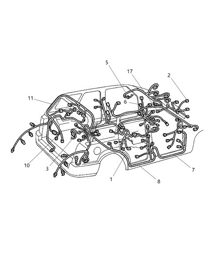 Cover Wiring Protector Diagram for 56042070