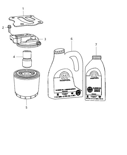 2014 Dodge Journey Engine Oil 5W20 Quart Ms-10797 [Api Small Ilsac Gf-4] Diagram for 4761872AD