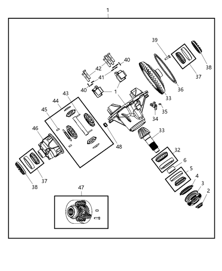 2009 Dodge Ram 4500 Nut Pinion Diagram for 68036510AA