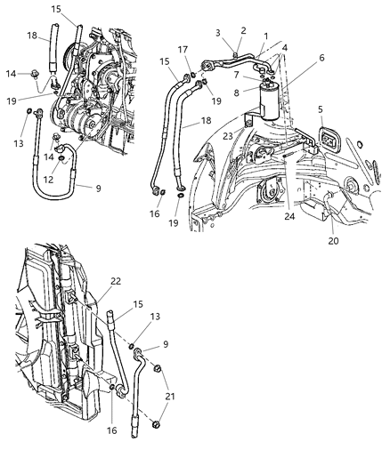 2022 Dodge Durango Line A/C Suction Diagram for 5278780AE
