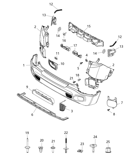 Cover Tow Hook Diagram for 5VX20LXHAA