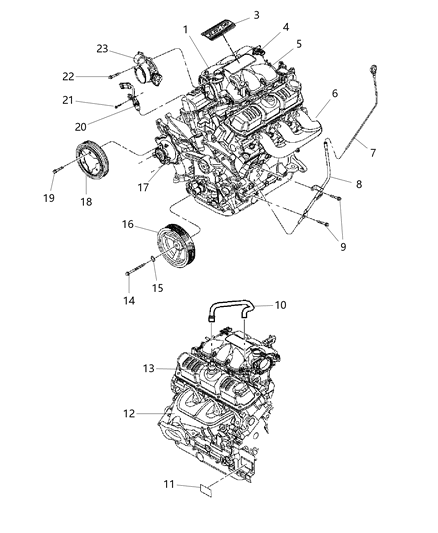 Engine Long Block Diagram for R8242167AA