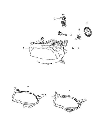 Headlamp Diagram for 68292993AA