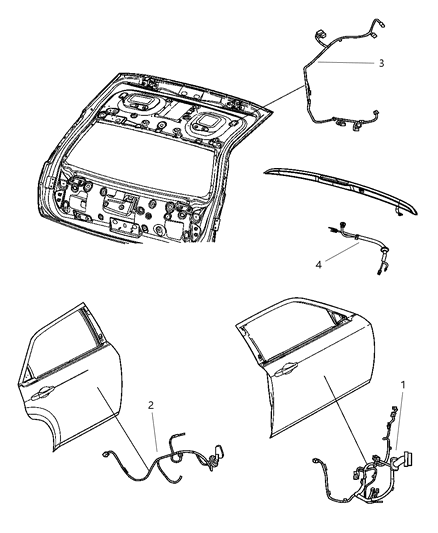 2008 Dodge Charger Wiring Front Door Diagram for 4607312AA