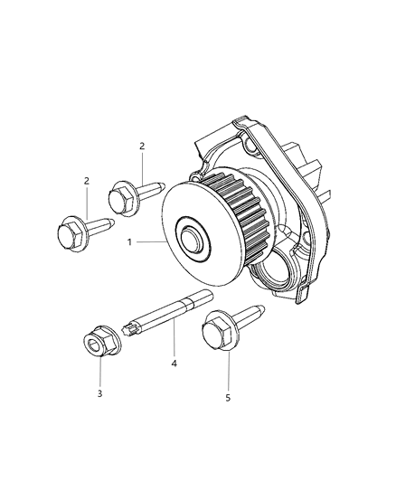 Pump Water Diagram for 4893386AA