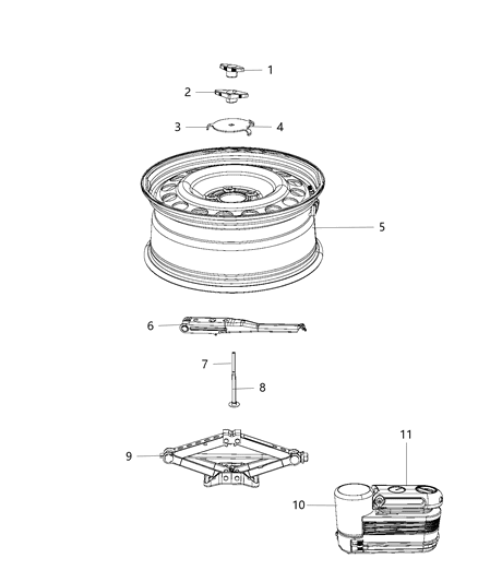 Bolt Square Neck M8X1.25 / M10X1.5X209.50 Diagram for 6511539AA