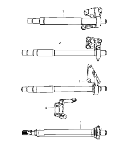 2011 Dodge Journey Bracket Drive Shaft Center Bearing Diagram for 68078555AA