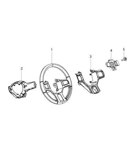 Wheel Steering Diagram for 5NH65CV5AA