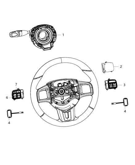 2000 Chrysler Sebring Switch Odometer Diagram for 68140289AA