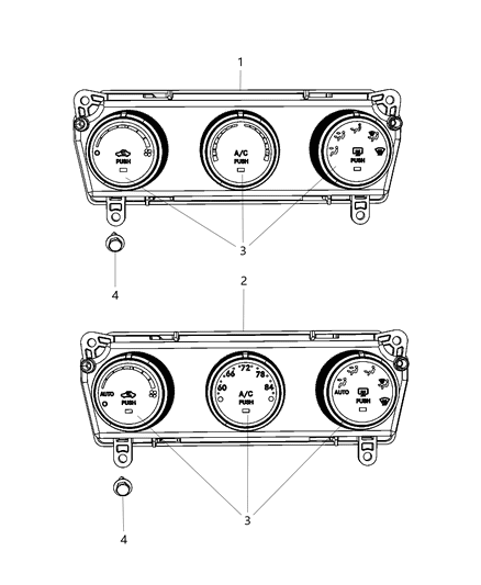 Control A/C And Heater Diagram for 55111133AF