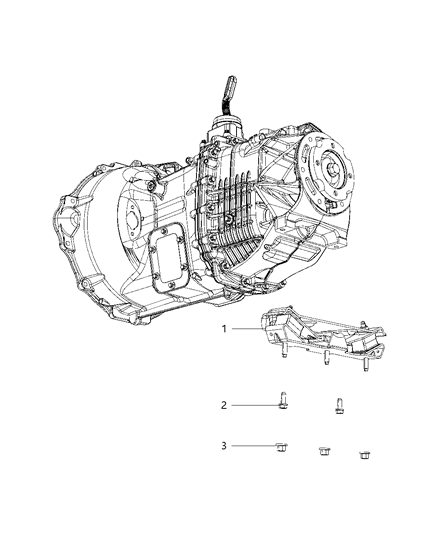 1985 Jeep Cherokee Bracket And Insulator Transmission Support Diagram for 52121774AB