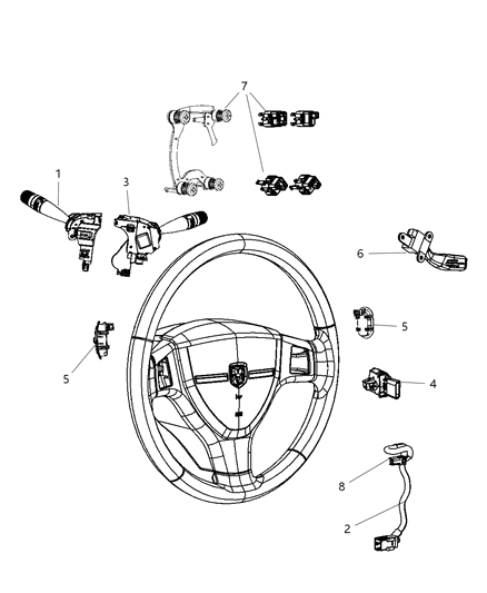 2002 Jeep Grand Cherokee Switch Multifunction Diagram for 5183946AC