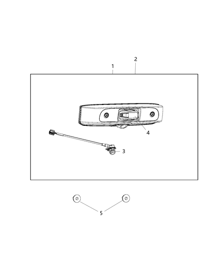 1991 Dodge Shadow Bezel Back Up Camera Bezel Includes Center Cab Lamp Diagram for 6RZ04RXFAA