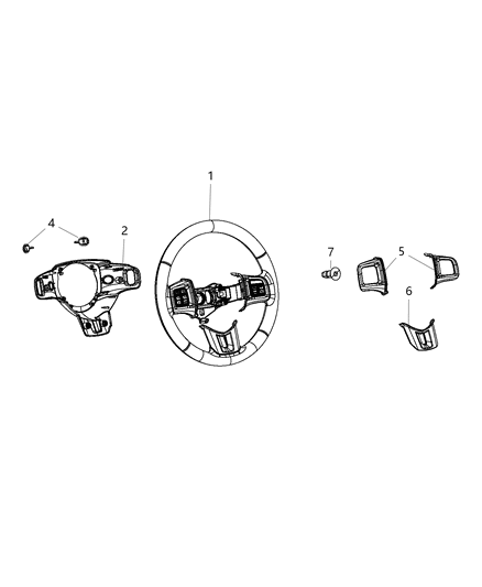 1984 Dodge Aries Wheel Steering Diagram for 1UQ43DX9AA