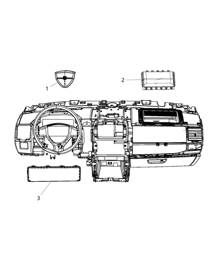 Air Bag Driver, Driver Side Diagram for 1QK29DX9AG