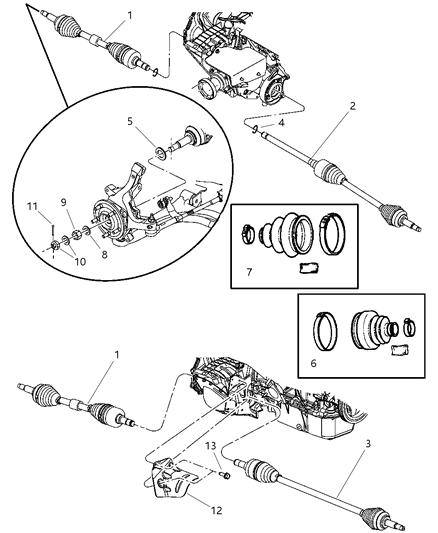 Shaft Front Drive Diagram for 4641971AC