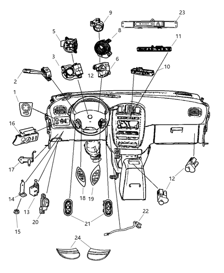 Switch And Bezel Lighting Control Diagram for ZL651DVAD