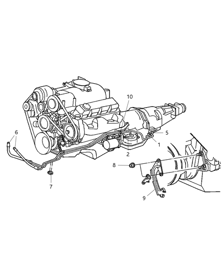 Tube And Hose Oil Cooler Diagram for 52028753AJ