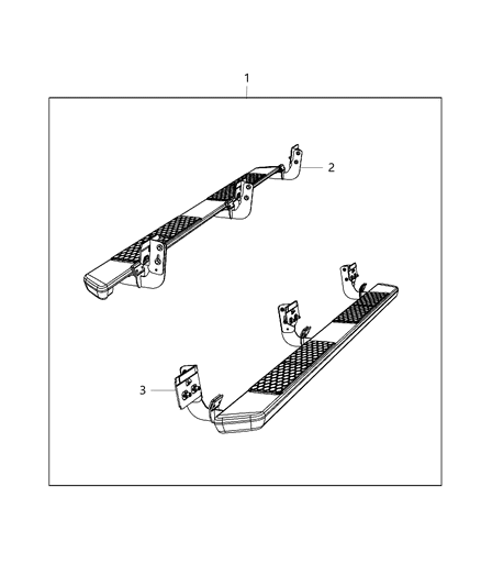 2015 Ram 2500 Running Board Kit Cab Diagram for 82211701AE