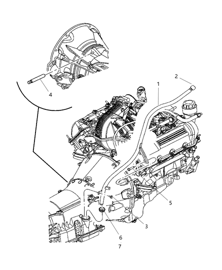 Tube Transmission Oil Filler Diagram for 5037752AC