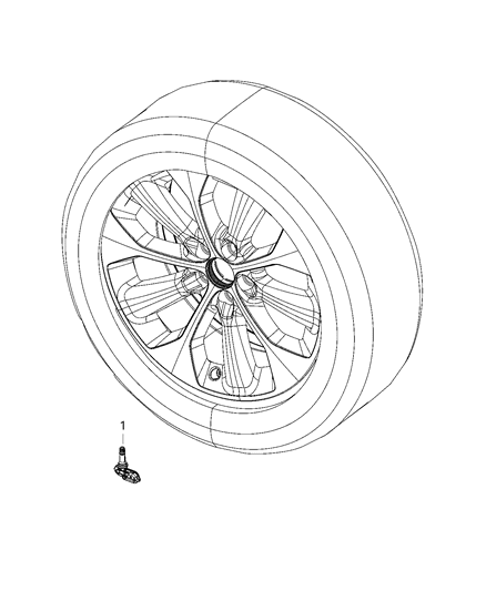 2007 Jeep Commander Sensor Tire Pressure Diagram for 68324961AB