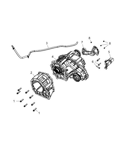 2004 Dodge Caravan Transfer Case Diagram for 52853664AD