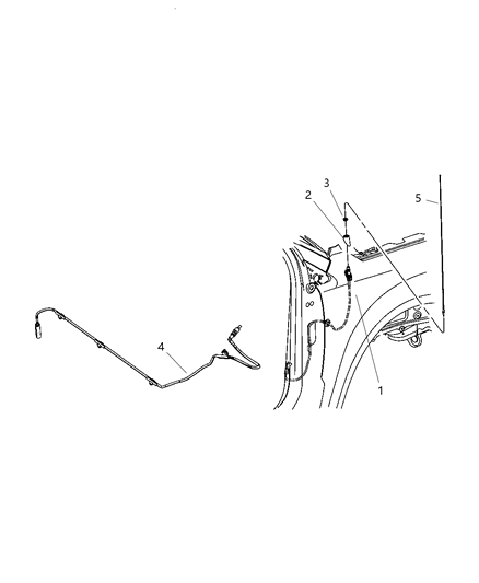 1993 Dodge D250 Cable Antenna Extension Diagram for 4672302AC
