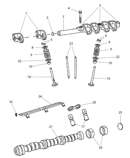 1998 Dodge Grand Caravan Bolt Hexagon Flange Head M8X65 Diagram for 6100174