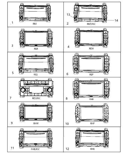 Knob Radio Diagram for 68085152AA