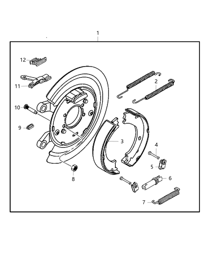 2006 Jeep Liberty Link And Lever Assembly Parking Brake Diagram for 5080569AE