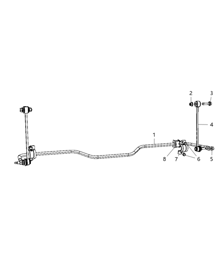 Link Kit Stabilizer Bar Diagram for 68041718AB