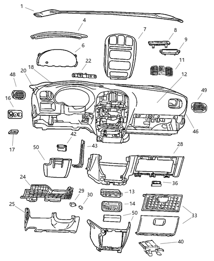 2010 Dodge Charger Stud M10-1.50X44 Diagram for 6503490