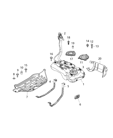 2018 Jeep Compass Tank Fuel Assembly Diagram for 68254868AA