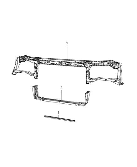 1992 Dodge B150 Crossmember Front Support Diagram for 5028743AC