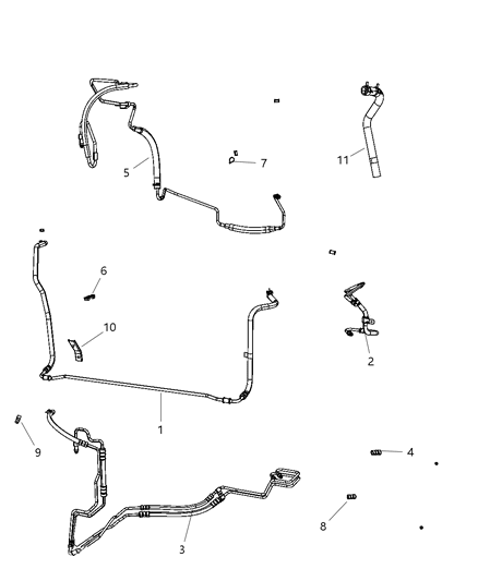 Hose Power Steering Reservoir Diagram for 4721071AA