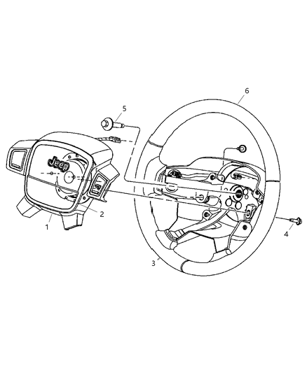 Air Bag Driver, Driver Side Diagram for 5JJ281J3AD