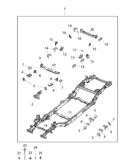 Frame Chassis Diagram for 68438094AB