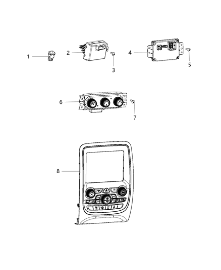 Control A/C And Heater - Auxiliary Diagram for 68227077AA