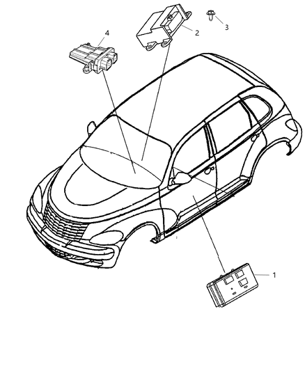 2022 Dodge Durango Module Occupant Restraint Diagram for 4714681AF