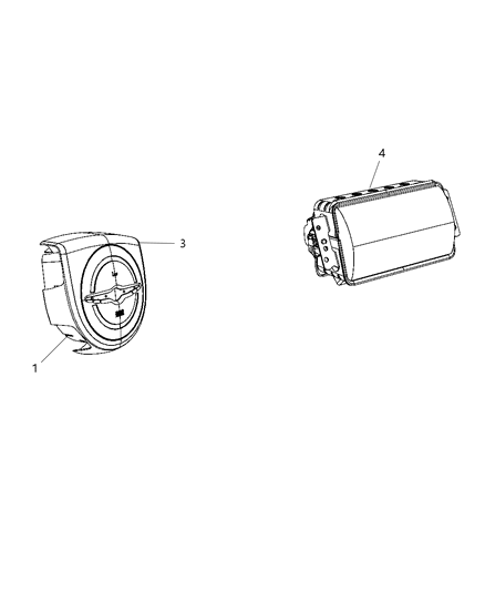 2009 Chrysler 300 Air Bag Passenger, Passenger Side Diagram for 52030027AA