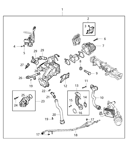2014 Jeep Cherokee Bolt Hexagon Head Diagram for 68150152AA