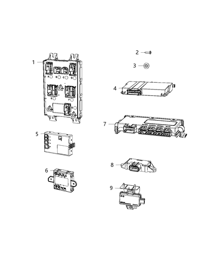 Module Seat Memory Diagram for 68292376AA