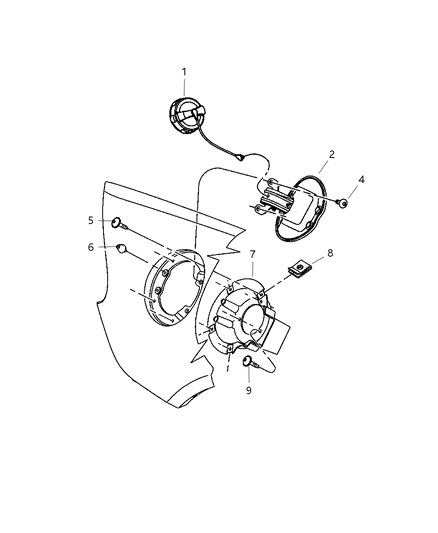 Cap Fuel Filler Diagram for 5290145AD