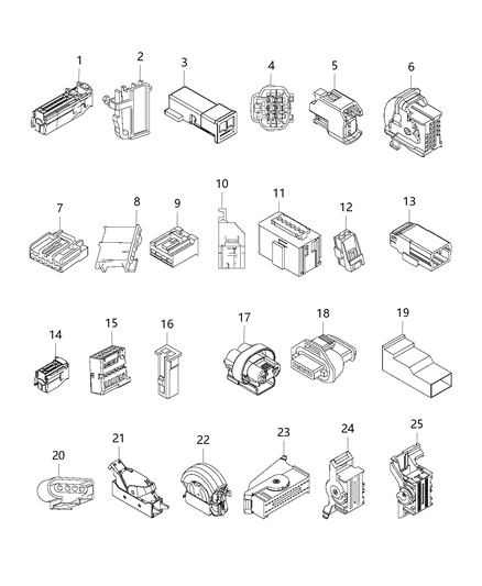 1986 Jeep Comanche Connector Electrical Dashboard Front Diagram for 68231516AA