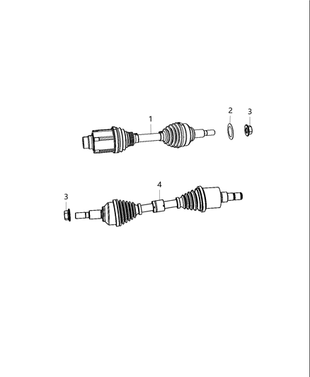 Shaft Front Drive Diagram for 52123723AA