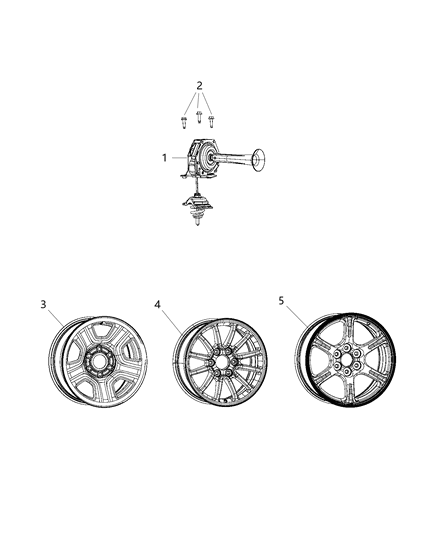 Wheel Spare Diagram for 4755196AC