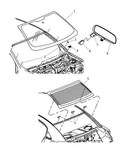 1985 Dodge D250 Backlite Diagram for 5076213AA
